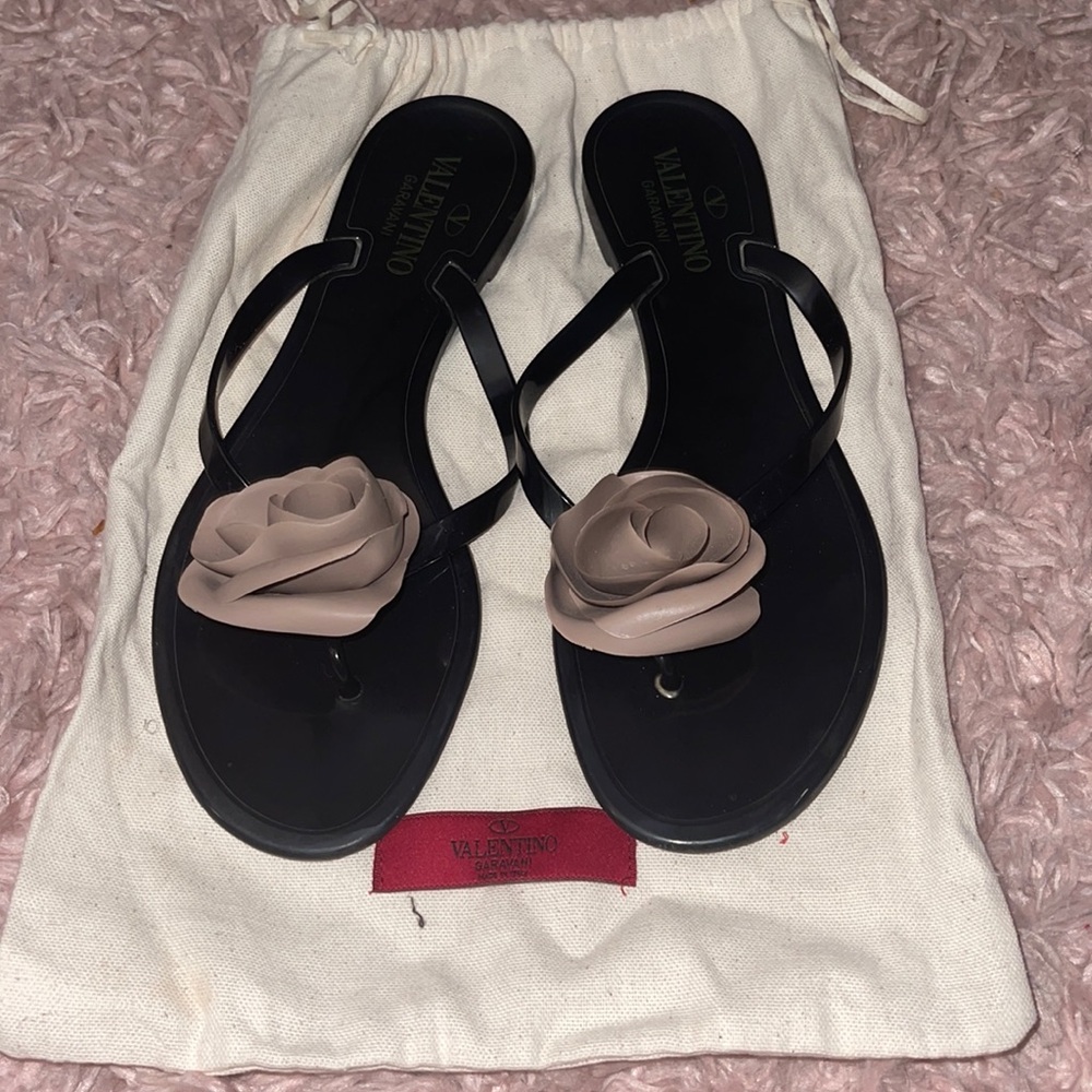 Valentino Rose Flip Flops Size 39